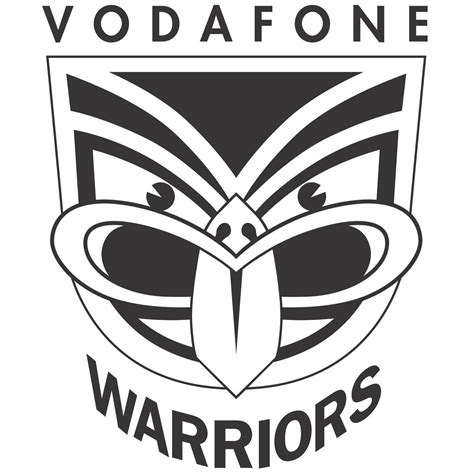 warriors nrl logo black and white